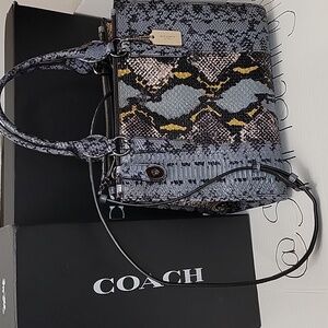Coach Snake Crosby Pieced Exotic Leather Satchel No. 37177